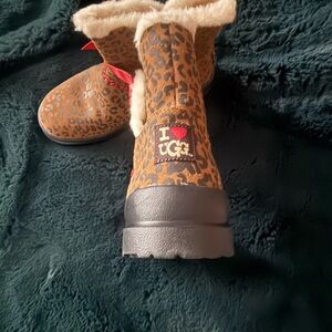 UGG Brown Leopard Print Boots